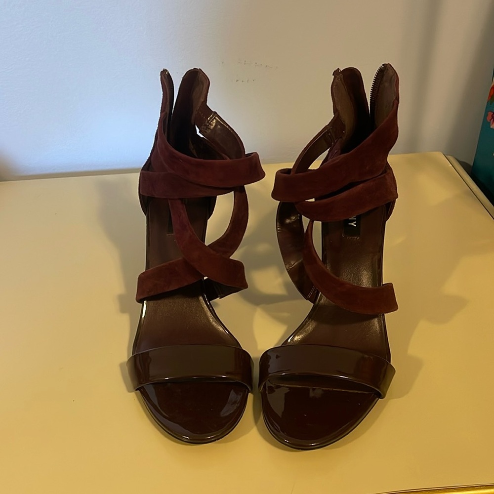 Eggplant colored DKNY high heels!